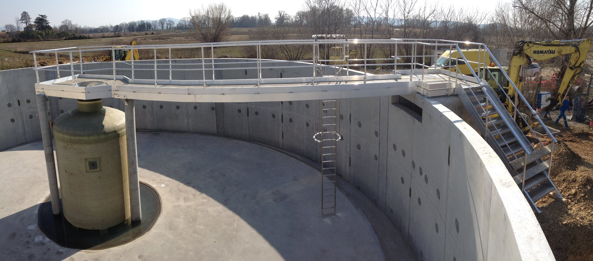 Passerelle d’accès sur bassin de décantation